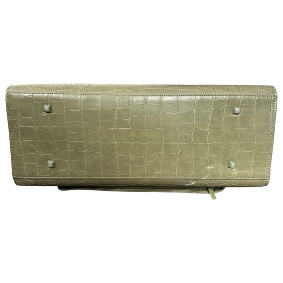 BEIS The Large Work Tote Travel Bag in Olive Green Croc Embossed $180 - Picture 9 of 15